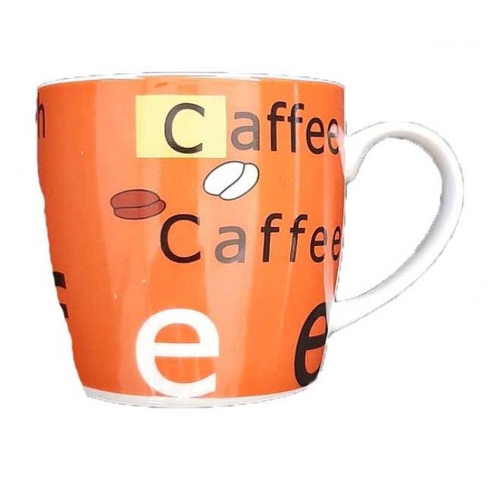 Κούπα πορσελάνης 320ml σχέδιο Caffee 9x12x8.5εκ.