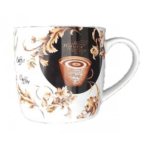 Κούπα πορσελάνης 320ml σχέδιο Coffee 9x12x8.5εκ.