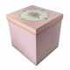 Τουρτιέρα με πόδι πορσελάνης και γυάλινο καπακι Floral 25x21εκ. M24290-1