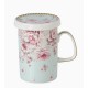 Κούπα πορσελάνης με καπάκι Floral Μ28020-5