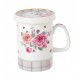 Κούπα πορσελάνης με καπάκι Floral Μ28200-5