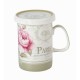 Κούπα πορσελάνης με καπάκι Floral Μ33460-5