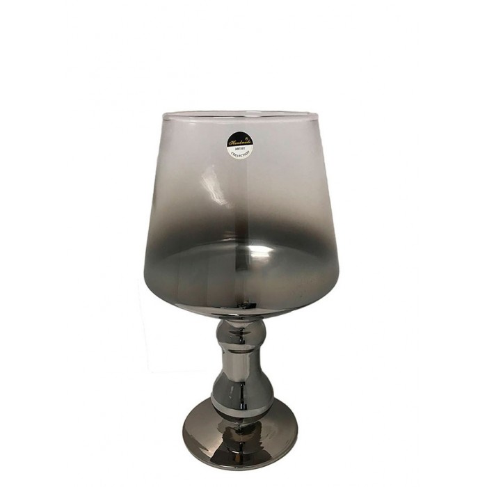 Κηροπήγιο γυάλινο με καθρέφτη CSD-388-35G