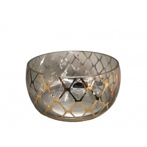 Κουπ Γυάλινο Διακοσμητικό Χρυσό 23x10cm ForHome 095810
