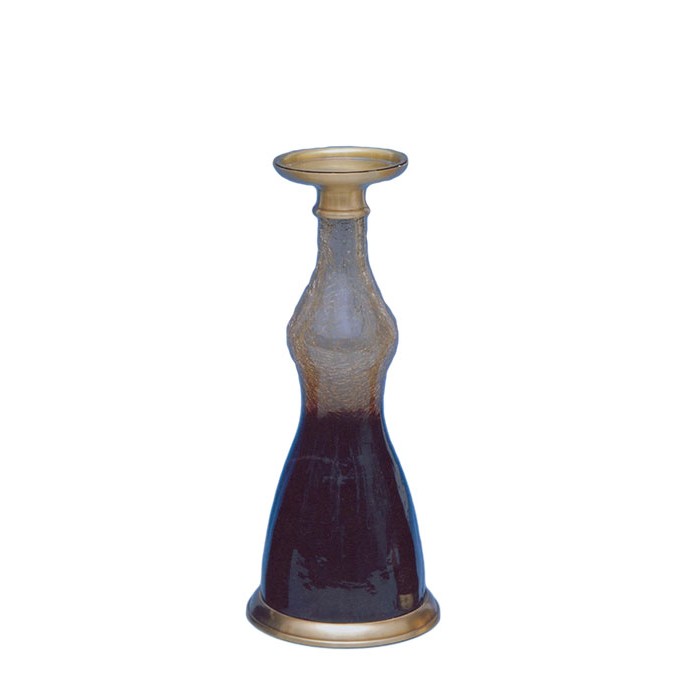 Κηροπήγιο Γυάλινο σε βάση 8.5x25cm