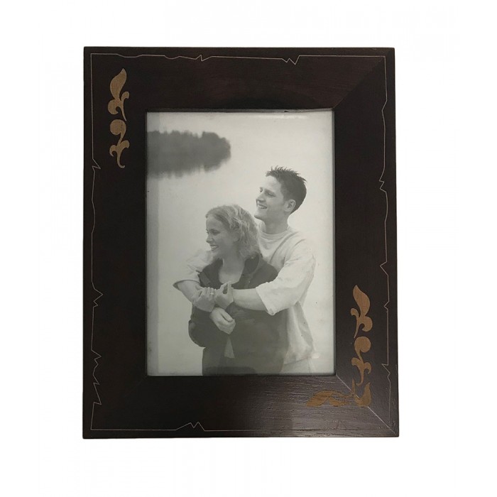 Κορνίζα ξύλινη για φώτο 10x15εκ. Wooden Flower 16.5x1.5x21.5εκ.