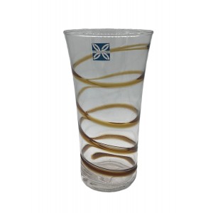 Ποτήρια νερού γυάλινα Μουράνο 460ml σετ 6τεμ Circles 8.5x15.5εκ.