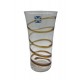 Ποτήρια νερού γυάλινα Μουράνο 460ml σετ 6τεμ Circles 8.5x15.5εκ.