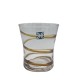 Ποτήρια ουίσκι γυάλινα Μουράνο 400ml σετ 6τεμ Circles 9.5x10.5εκ