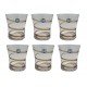 Ποτήρια ουίσκι γυάλινα Μουράνο 400ml σετ 6τεμ Circles 9.5x10.5εκ