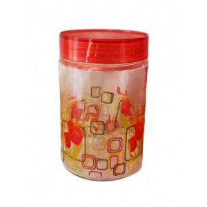 Βάζο τροφίμων γυάλινο 1600ml με πλαστικό βιδωτό καπάκι σχέδιο Tulip 11x22εκ.