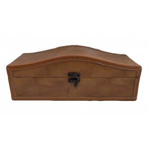 Κασετίνα δερμάτινη ορθογώνια 32x12x11εκ. Country House