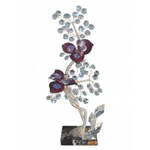 Λουλούδι κρυστάλλινο διακοσμητικό Bonsai de cristal 15x8x35εκ. 12283-LI