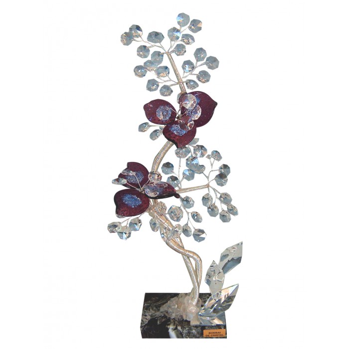 Λουλούδι κρυστάλλινο διακοσμητικό Bonsai de cristal 15x8x35εκ. 12283-LI