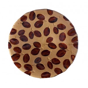 Πιατέλα στρογγυλή κρυστάλλινη Murano Olives 32εκ. 