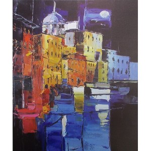 Πίνακας σε καμβά σχέδιο Πόλή 50x60x3εκ. 
