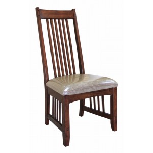 Καρέκλα ξύλινη Rubberwood με στόφα 56x50x112εκ. Country House