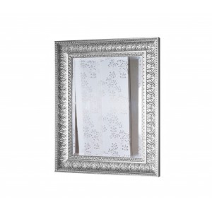 Καθρέπτης τοίχου ξύλινος καρυδιάς ορθογώνιος 83x5x103εκ. Italian Silver 