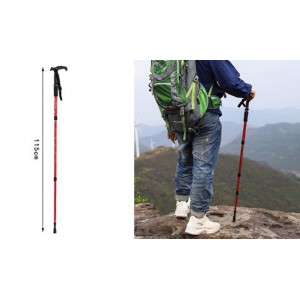 Μπατόν Πεζοπορίας Κόκκινο 115cm ForHome 24004681