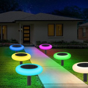 Σετ Ηλιακά φώτα κήπου 2τεμ 18cm ForHome 003613