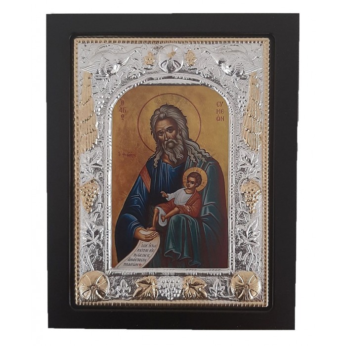 Εικόνα ξύλινη επίχρυση Άγιος Συμεών 19x24εκ. KEE-1924-G
