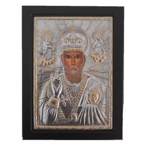 Εικόνα ξύλινη επίχρυση Άγιος Νικόλαος 19x24εκ. 