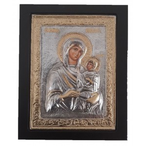 Εικόνα ξύλινη επίχρυση Αγία Άννα 19x24εκ. 