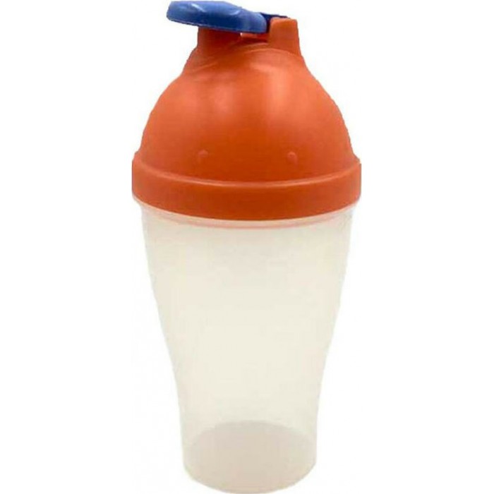 Σεικερ πλαστικό 500ml πορτοκαλί με καπάκι ασφαλείας 9.5x19εκ.