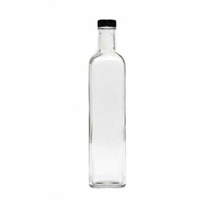 Μπουκάλι γυάλινο γενικής χρήσης 250ml με βιδωτό καπάκι 4.5x4.5x21εκ.