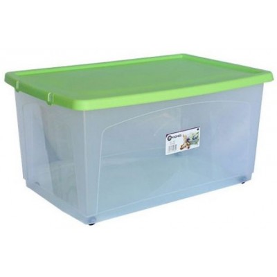 Κουτί αποθήκευσης ορθογώνιο 52 λίτρα πλαστικό σε διάφορα χρώματα καπάκι.