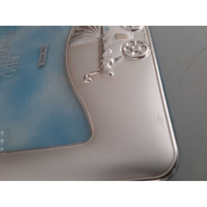 Κορνίζα ασημένια παιδική για φώτο 10.5x12.5εκ. Argento 925 13x2x17εκ.