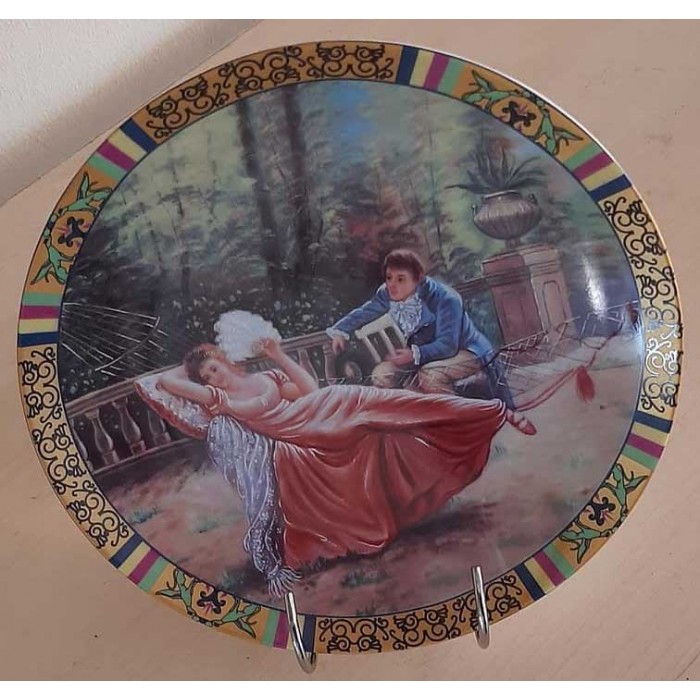 Βάση Κορνίζας-πιάτων Μεταλλική Ασημί 14x8x10cm