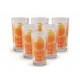 Ποτήρι γυάλινο 250ml σχέδιο Orange 6.5x14εκ.