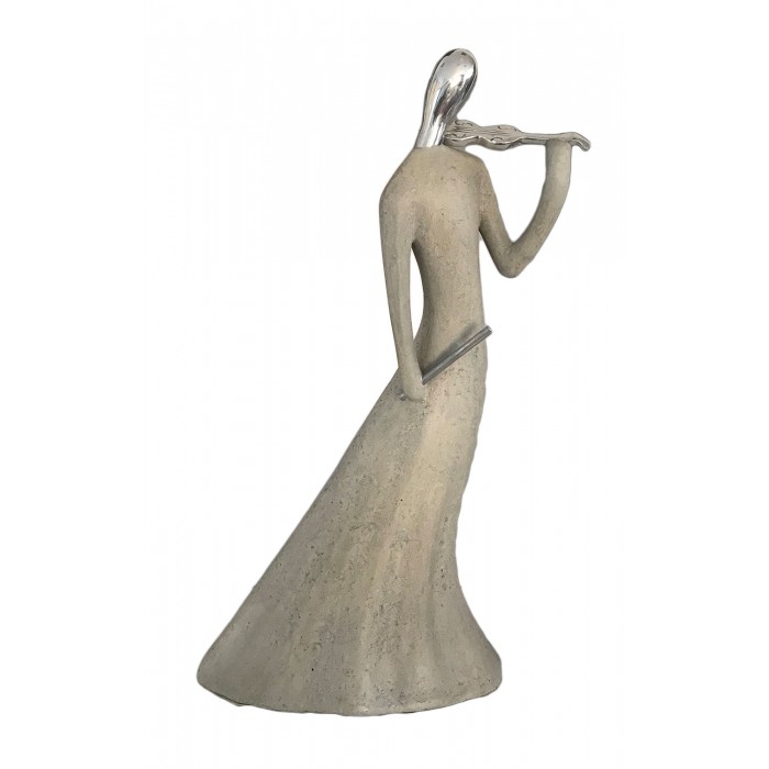 Κεραμικό διακοσμητικό σχέδιο The woman with the violin 20x10x38εκ.