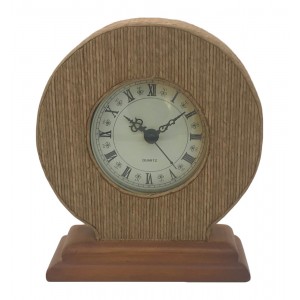 Ρολόι ξύλινο επιτραπέζιο 12.5x5x15.5εκ. Rattan