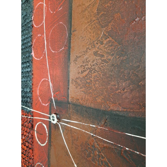 Πίνακας σε καμβά ανάγλυφο σχέδιο Abstract Art 60x60x4εκ. KC-172