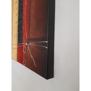 Πίνακας σε καμβά ανάγλυφο σχέδιο Abstract Art 60x60x4εκ. KC-172