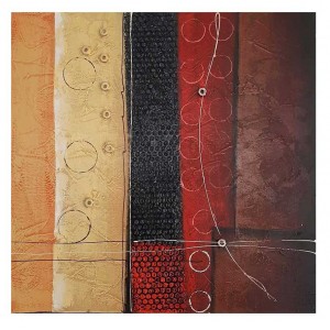 Πίνακας σε καμβά ανάγλυφο σχέδιο Abstract Art 60x60x4εκ. KC-172