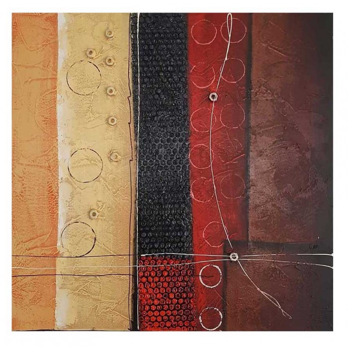 Πίνακας σε καμβά ανάγλυφο σχέδιο Abstract Art 60x60x4εκ. KC-172