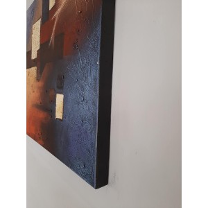 Πίνακας σε καμβά ανάγλυφο σχέδιο Abstract Art 60x60x4εκ. KC-219