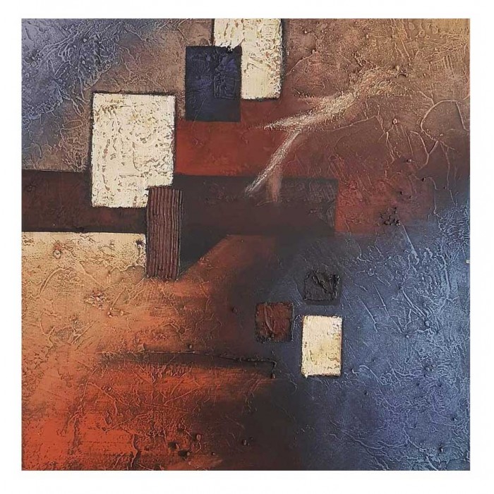 Πίνακας σε καμβά ανάγλυφο σχέδιο Abstract Art 60x60x4εκ. KC-219