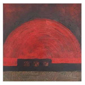 Πίνακας σε καμβά ανάγλυφο σχέδιο Abstract Art 60x60x4εκ. KC-257
