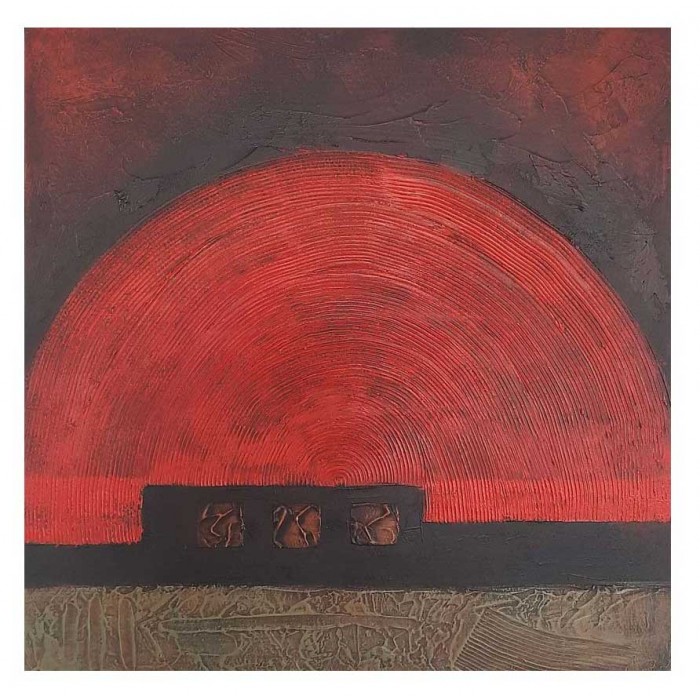 Πίνακας σε καμβά ανάγλυφο σχέδιο Abstract Art 60x60x4εκ. KC-257