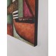 Πίνακας σε καμβά ανάγλυφο σχέδιο Abstract Circles Art 60x60x4εκ. KC-271