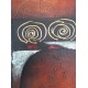 Πίνακας σε καμβά ανάγλυφο σχέδιο Abstract Circles Art 60x60x4εκ. KC-272
