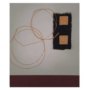 Πίνακας σε καμβά ανάγλυφο σχέδιο The Circles 50x60x4εκ.