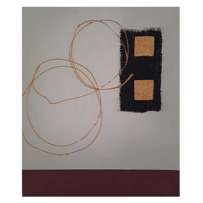 Πίνακας σε καμβά ανάγλυφο σχέδιο The Circles 50x60x4εκ.
