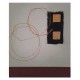 Πίνακας σε καμβά ανάγλυφο σχέδιο The Circles 50x60x4εκ.