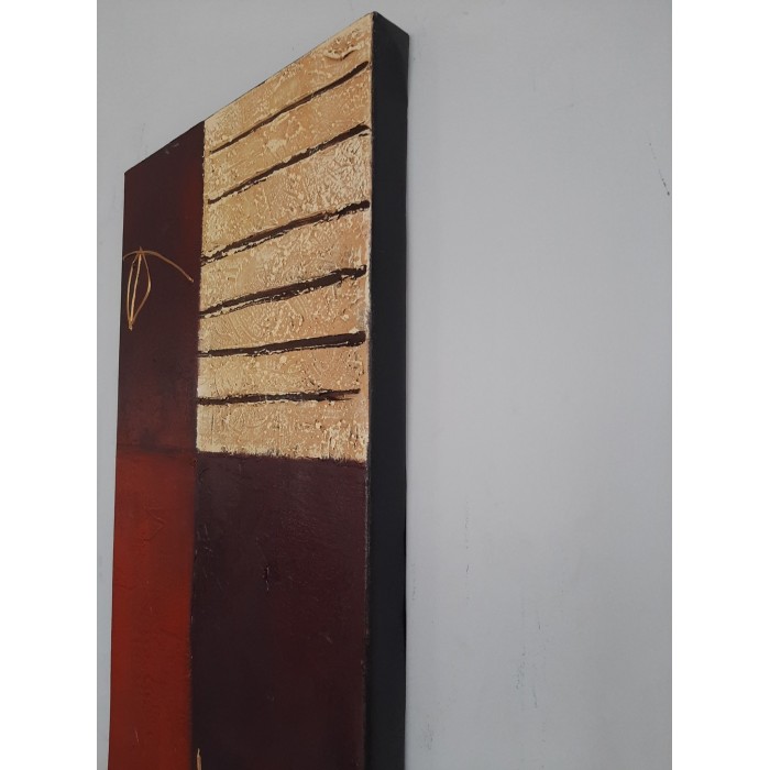 Πίνακας σε καμβά ανάγλυφο σχέδιο Abstract Art 100x40x4εκ.