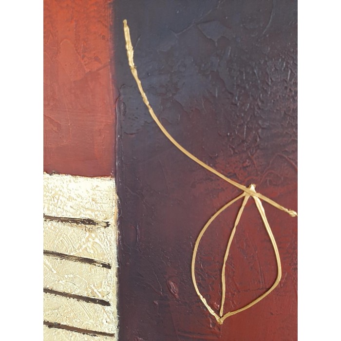 Πίνακας σε καμβά ανάγλυφο σχέδιο Abstract Art 100x40x4εκ.